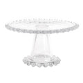 Truu Design Hobnail Glass Cake Stand, 10.4"Dx4.5"