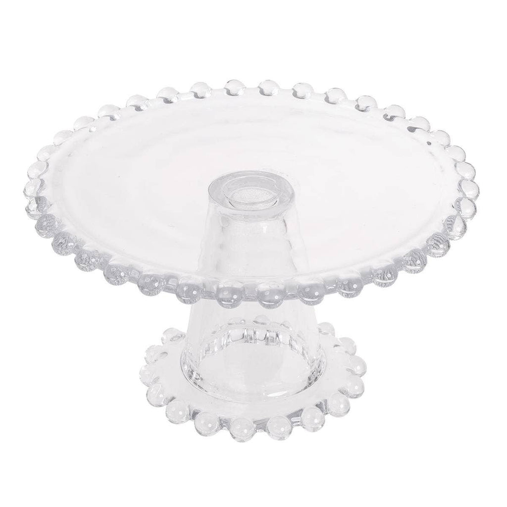 Truu Design Hobnail Glass Cake Stand, 10.4"Dx4.5"