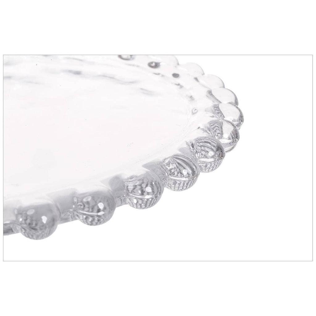 Truu Design Hobnail Glass Cake Stand, 10.4"Dx4.5"