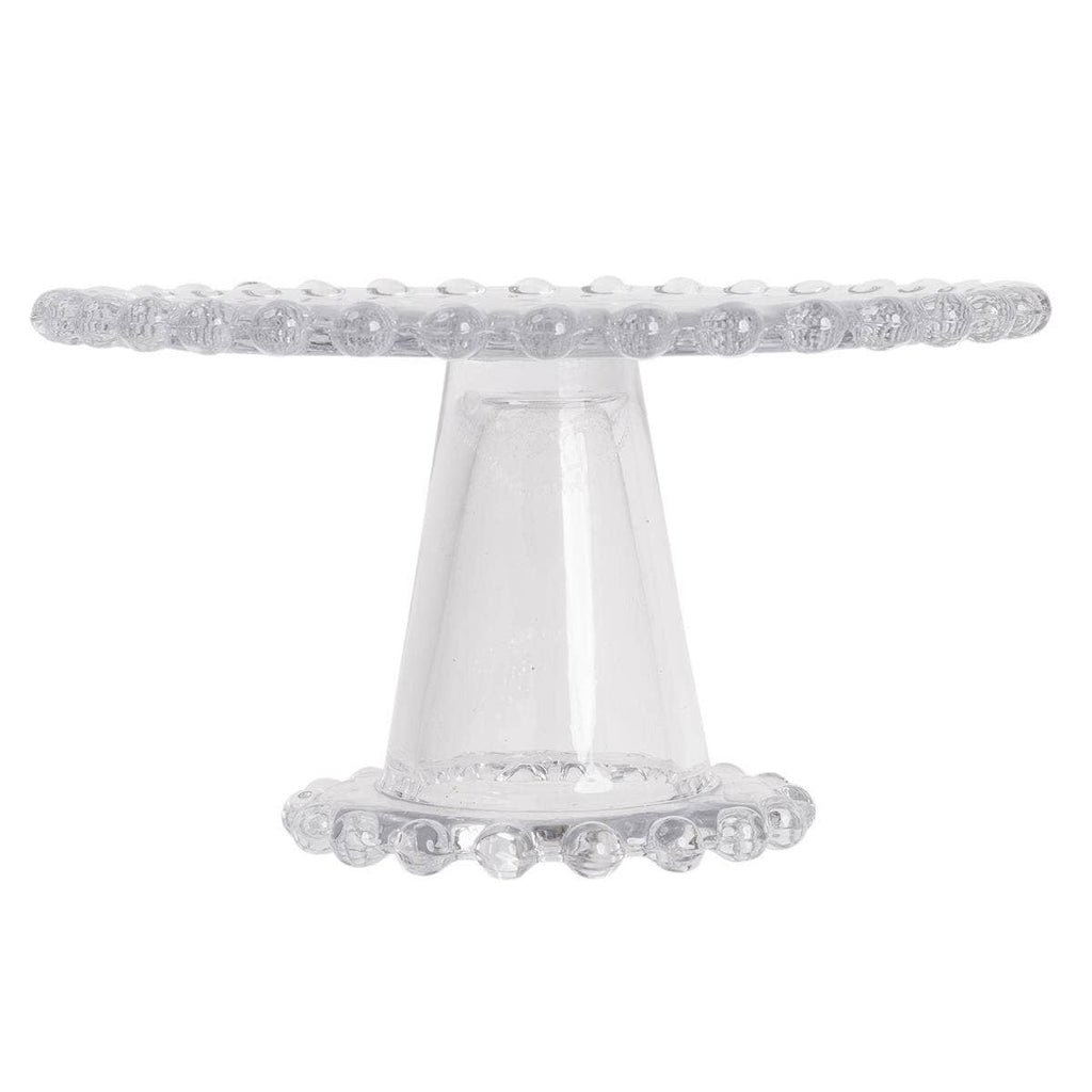 Truu Design Hobnail Glass Cake Stand, 10.4"Dx4.5"